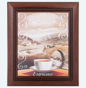 Картина 24 х 30 см  ООО "Лэнд Арт" "Espresso" /рамка коричневая / 270184