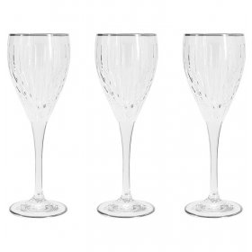 Бокалы для белого вина 250 мл 6 шт  Same Crystal &quot;Пиза /Отводка платина&quot; / 307981