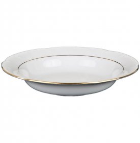 Тарелка 22,5 см 1 шт глубокая  Cmielow &quot;Камелия /Отводка золото&quot; / 111540