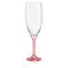 Бокалы для шампанского 210 мл 6 шт  Crystalex CZ s.r.o. "Магнолия /Розовая ножка" / 323725