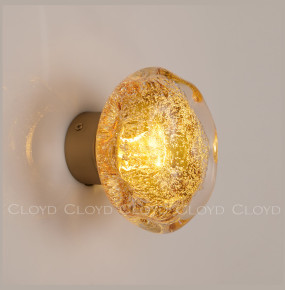 Бра 1 рожковый  Cloyd "VOCAL" / латунь - янтарное стекло / 349353