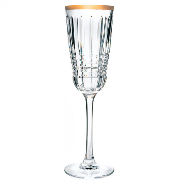 Бокалы для шампанского 170 мл 6 шт  Cristal d’Arques &quot;RENDEZ-VOUS /Отводка золото&quot; / 267495