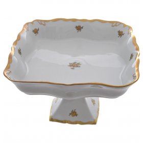 Блюдо 23 см квадратное н/н  Chodov &quot;Корона /Золотая роза&quot; / 286696