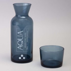 Графин с крышкой/стаканом life style blue 700мл / 362536