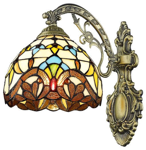 Бра 1 рожковый  Velante "Tiffany" Желтый цветок / 304787 — 