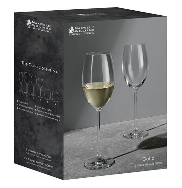 Бокалы для белого вина 400 мл 2 шт  Maxwell &amp; Williams &quot;Calia&quot; (подарочная упаковка) / 303830