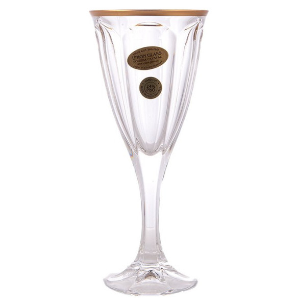 Бокалы для белого вина 245 мл 6 шт  UNION GLASS &quot;Виндзор /Матовое золото&quot; / 167621