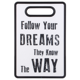 Разделочная доска 20 х 30 х 1,2 см  Agness &quot;Follow your dreams they know the way&quot; / 332624