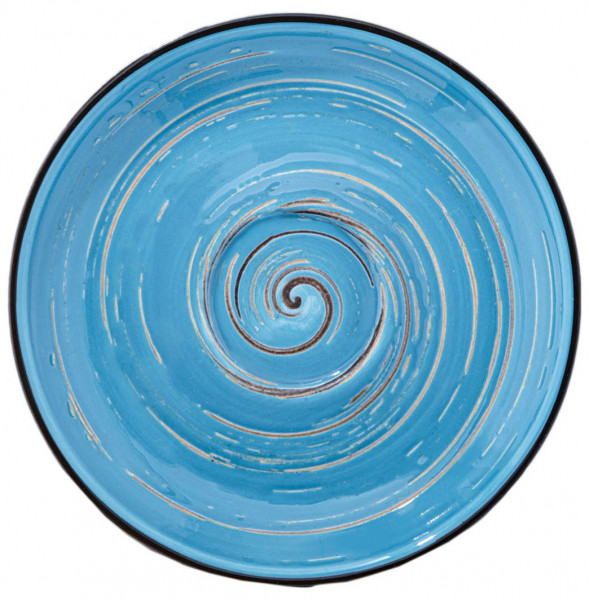 Блюдце 14 см голубое  Wilmax &quot;Spiral&quot; / 261671