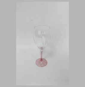 Бокалы для белого вина 350 мл 6 шт  Crystalex CZ s.r.o. "Магнолия /Оптика /Розовая ножка" / 337474