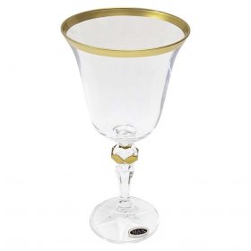 Бокалы для белого вина 220 мл 6 шт  Max Crystal &quot;Лаура /Матовое золото&quot; / 331731