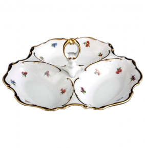 Менажница 24 см  Bohemia Porcelan Moritz Zdekauer 1810 s.r.o. "Анжелика 852 /Мелкие цветы" / 027614