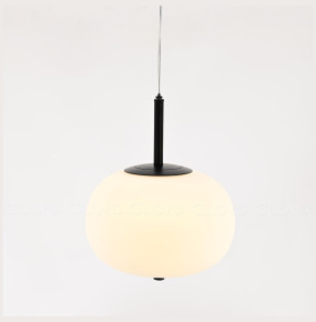 Подвесной светильник 1 рожковый  Cloyd "AVOGADRO" / Ø25 см - черный - опаловое стекло / 348977