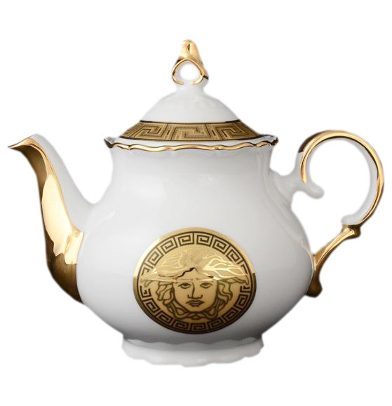Заварочный чайник 1,2 л  Bohemia Porcelan Moritz Zdekauer 1810 s.r.o. &quot;Магнолия /Версаче МГ /золото&quot; / 011110