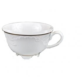 Чайная чашка 220 мл 1 шт  Cmielow &quot;Рококо /Две линии золото&quot; / 303359