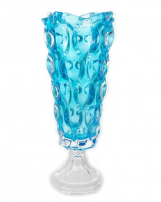 Ваза для цветов 40 см н/н  Aurum Crystal "Самба /Голубая" / 143125