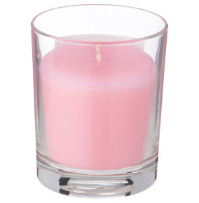 Свеча 9 х 7,5 см в стакане аромазизированная розовая / 334501