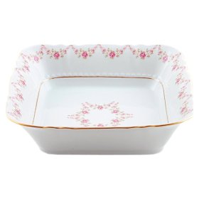 Салатник 25 см квадратный  Leander &quot;Соната /Розовый цветок&quot; / 084187