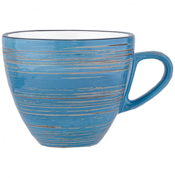 Чайная чашка 300 мл голубая  Wilmax &quot;Spiral&quot; / 261672