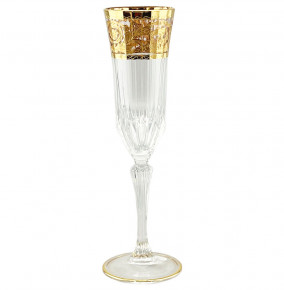 Бокалы для шампанского 180 мл 6 шт  Bohemia Design "Адажио /Италия /золото" / 269520