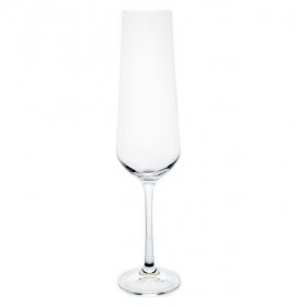 Бокалы для шампанского 200 мл 6 шт  Crystalex CZ s.r.o. &quot;Сандра /Белые&quot; прозрачная ножка / 244037
