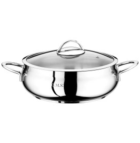 Сотейник 30 х 10 см со стеклянной крышкой 6,5 л  O.M.S. Collection &quot;SINGLE COOKWARE /GOLD&quot; / 295955