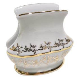 Салфетница  Bavarian Porcelain &quot;Мария-Тереза /Белая /Золотые листики&quot; / 243910