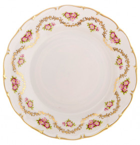 Набор тарелок 25 см 6 шт  Bohemia Porcelan Moritz Zdekauer 1810 s.r.o. "Магнолия /Дикая роза" / 090385