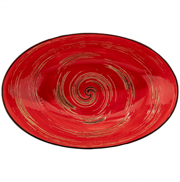 Салатник 30 x 19,5 x 7 см овальный красный  Wilmax &quot;Spiral&quot; / 261571