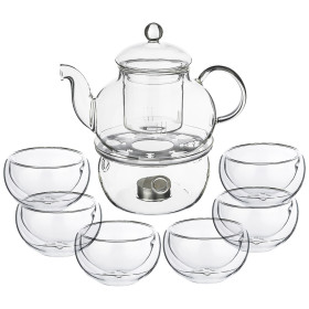 Чайный сервиз на 6 персон 7 предметов "Agness /Без декора" / 188752