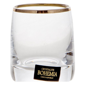 Стопки 60 мл 6 шт  Crystalite Bohemia &quot;Идеал /Отводка платина&quot; / 094203