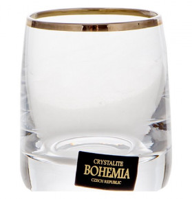 Стопки 60 мл 6 шт  Crystalite Bohemia "Идеал /Отводка платина" / 094203