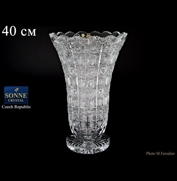 Ваза для цветов 40 см  Sonne Crystal &quot;S.Crystal /Хрусталь резной&quot; / 064136