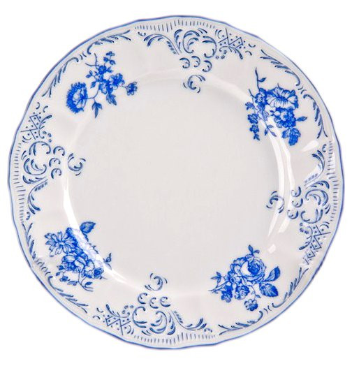Набор тарелок 17 см 6 шт  Thun &quot;Бернадотт /Синие розы&quot; / 030439