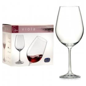 Бокалы для красного вина 450 мл 6 шт  Crystalex CZ s.r.o. &quot;Виола /Без декора&quot; / 005410
