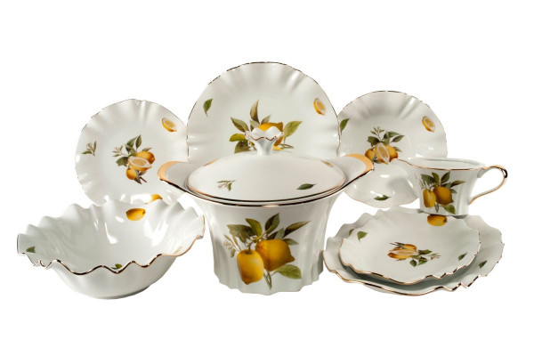 Столовый сервиз на 6 персон 22 предмета  Royal Czech Porcelain &quot;Каролина /Лимоны&quot; / 204708
