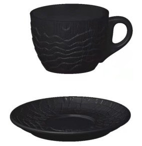 Кофейная пара 100 мл 6 шт  P.L. Proff Cuisine "Black Raw Wood"   / 321905