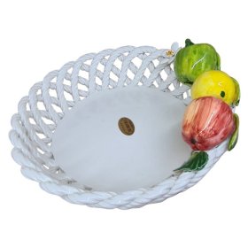 Блюдо 26 см круглое перф.&quot;Яблоки и лимон&quot;  / 380206