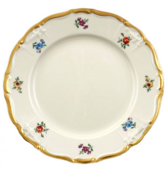 Набор тарелок 19 см 6 шт  МаМ декор &quot;Мария-Луиза /Мелкие цветы /матовое золото /СК&quot; / 072160
