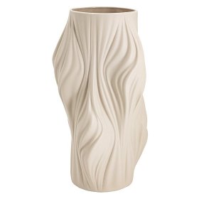 Ваза для цветов 35,5 см серо-бежевая матовая  Home &amp; Style &quot;Волны /Edit&quot; / 362294