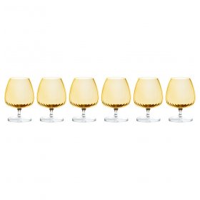 Бокалы для бренди 465 мл 6 шт янтарные  Le Stelle &quot;Opium&quot; (подарочная упаковка) / 330097