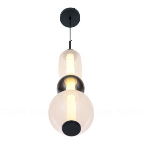 Подвесной светильник 1 рожковый  Cloyd "SUPERNOVA" / выс. 40 см - черный / 350163