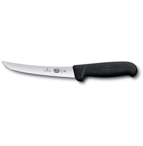 Нож обвалочный изогнутый 15 см  Victorinox "Fibrox"  черный / 316319