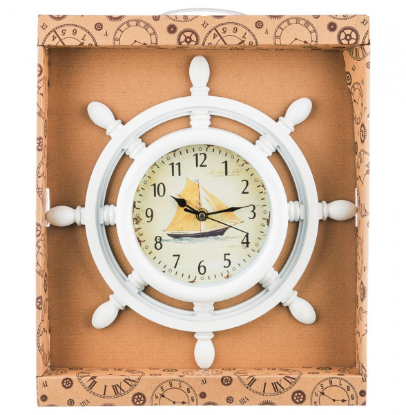 Часы настенные 33 см кварцевые  LEFARD &quot;SHIP WHEEL&quot; / 188003