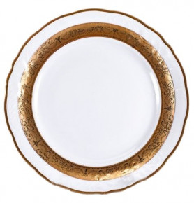 Набор тарелок 18 предметов  МаМ декор "Фредерика /Матовая золотая лента" / 123917