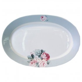 Блюдо 24 см овальное  Cmielow &quot;Астра /Розы&quot; / 150036