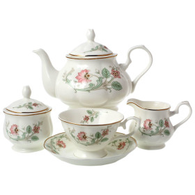 Чайный сервиз на 6 персон 15 предметов  Royal Classics "Цветочная феерия" / 137046