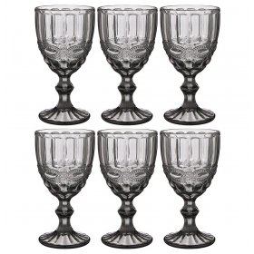 Бокалы для вина 300 мл 6 шт  Agness "Серпентина /Muza color" / 205504