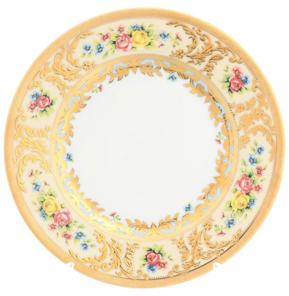Набор тарелок 17 см 6 шт  Falkenporzellan &quot;Вена /Розочки на бежевом /с золотом&quot; / 147929