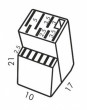 Подставка для 13 ножей и ножниц /точилки деревянная &quot;Tescoma / WOODY&quot; / 141351